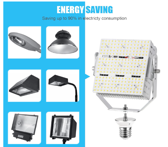 240W LED Pole Light Retrofit Kit with Lens, E39 Mogul Base, 100-277 VAC, 5000K, 34,800 Lumens