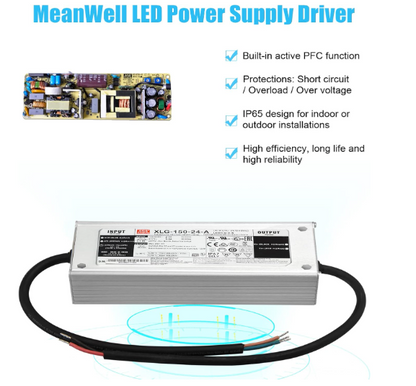 150W LED Pole Light Retrofit Kit with Lens, E39 Mogul Base, 277-480 VAC, 5000K, 21,750 Lumens