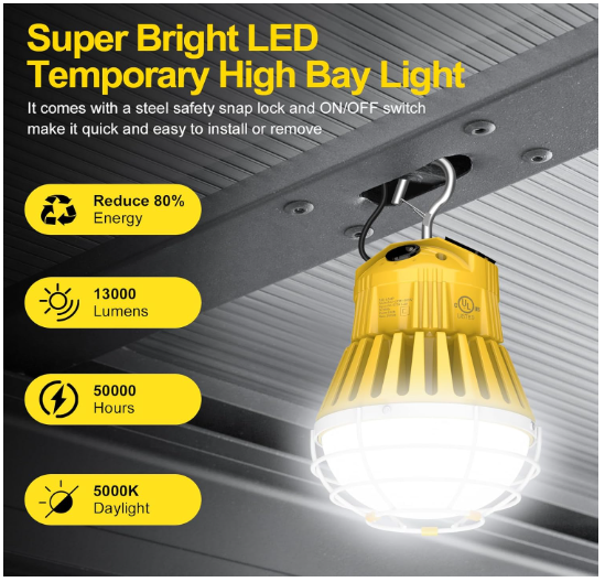 Work Light - Linkable, 60W-100W, 5000K, 13,000 lumens, 100-277 VAC
