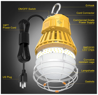 Work Light - Linkable, 60W-100W, 5000K, 13,000 lumens, 100-277 VAC