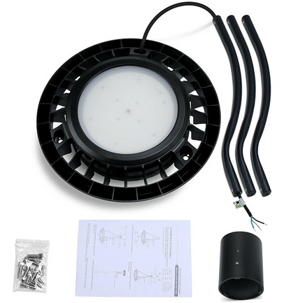 LED Post Top Light, Selectable 60W/48W/36W, 5000K, 100-277 VAC, 8400 Lumens, Built-in Photocell