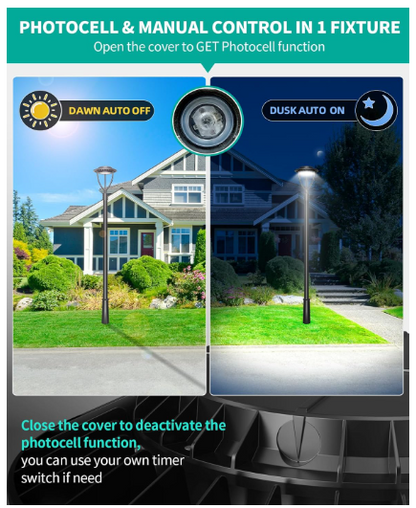 LED Post Top Light, 150W/100W/80W and CCT, 100-277 VAC, 21000 Lumens