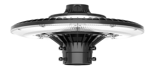 80W LED Post Top Light, 5000K, 100-277 VAC, 11200 Lumens, Built-in Photocell